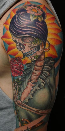Tattoos - Eric James - Day of the Dead girl