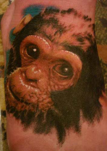 realistic tattoo. Realistic Monkey Tattoo