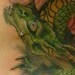 tattoo galleries/ - Dragon with flowers