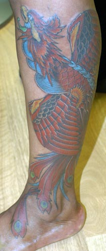 Tattoos - Dark Skin tattoos - pheonix