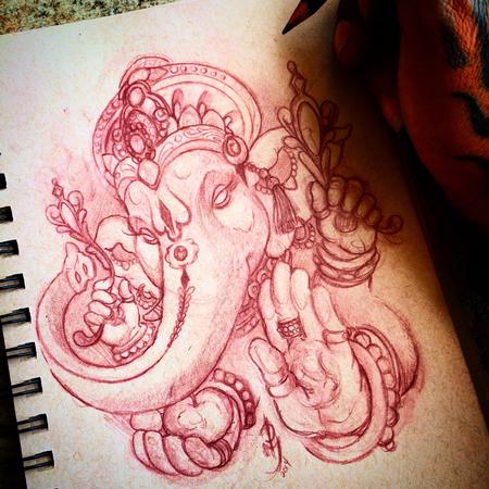 Tattoos - Sketch genesh - 94968