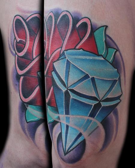 Tattoos - Rose and Diamond - 79583