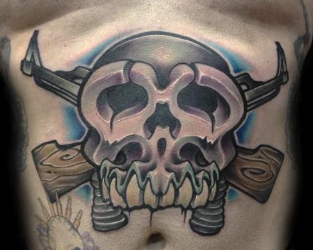 Tattoos - Tummy Skull - 79587