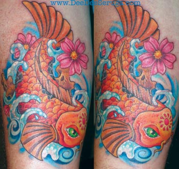 Looking for unique  Tattoos? Koi in Waves