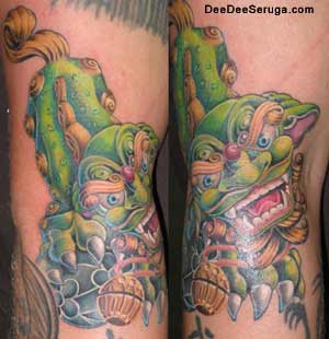 Dee Dee - foo dog tattoo