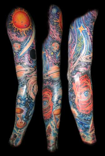 Dee Dee - space sleeve tattoo