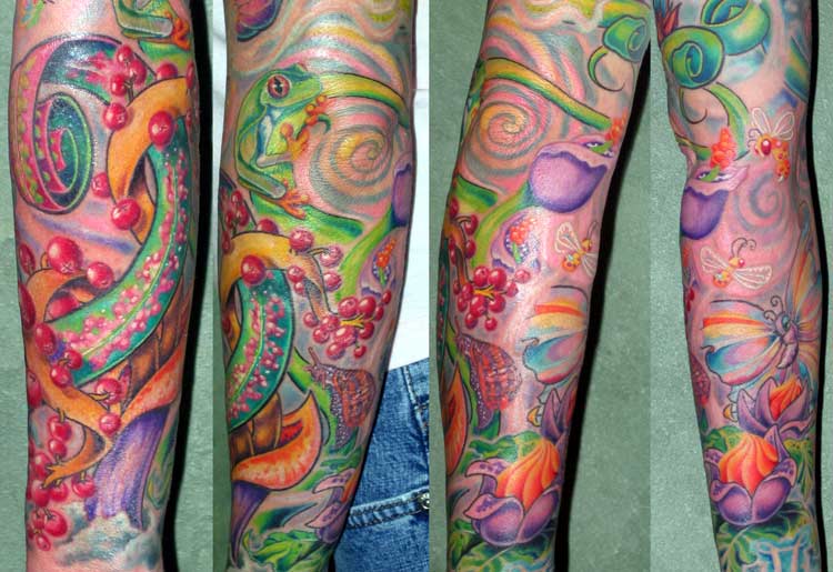 Looking for unique Dee Dee Tattoos trippy flowers