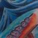 underwater octopus pulling down pirate ship Tattoo Thumbnail