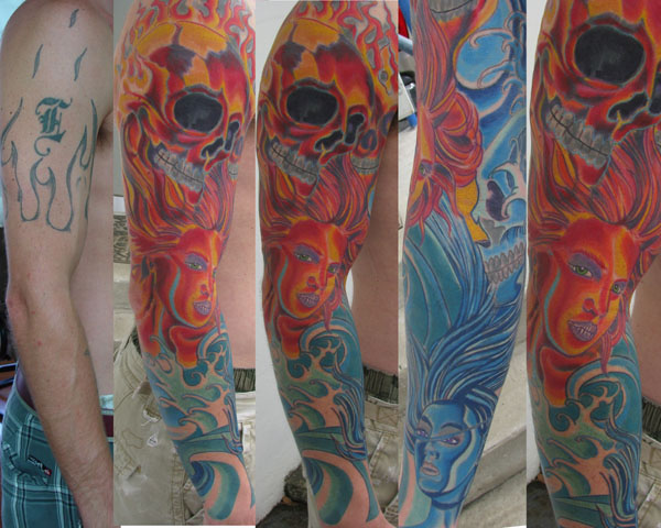 Jason A Leigh Fire and Water Large Image Keyword Galleries Color Tattoos