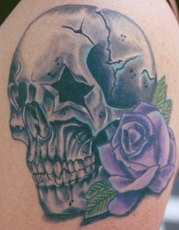 Tattoos Tattoos HalfSleeve skull with rose Tattoos Tattoos HalfSleeve skull with rose