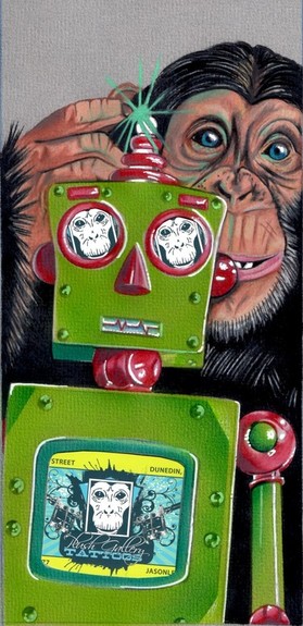 Tattoos - Monkey and Robot - 51110