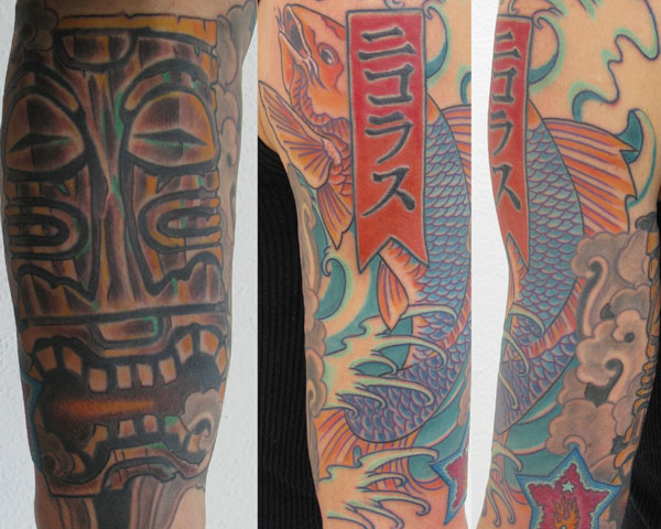 Tattoos - Koi and Tiki - 28466