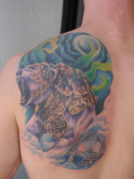 Art Galleries - Tom Strom - shoulder polar bear tattoo by mario sanchez