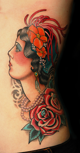 Comments Flapper Girl and Roses Tattoo Placement Ribs