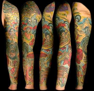 Comments Multiple views of the same arm Full sleeve depicting a New