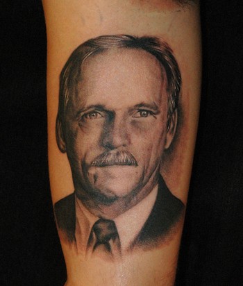 Russ Abbott - Dad Portrait Tattoo
