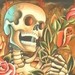 Skeleton and Roses Original Art Design Thumbnail