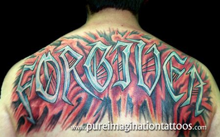 Tattoos - Lettering tattoos - Forgiven