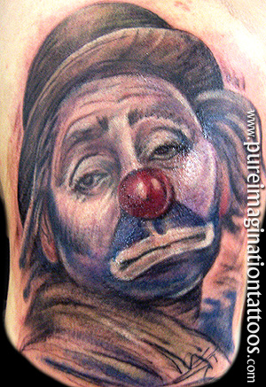 Tattoos Ethnic Native American tattoos Sad Patches the Clown Painting as