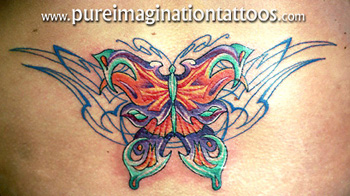 Tattoos - Nature Animal Butterfly tattoos - Pinstripe butterfly