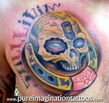 Tattoos - Kandyman Joe - Graffiti Sugar Skully and pin-striping