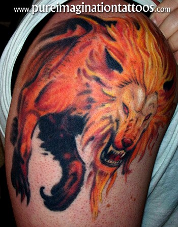 Tattoos - Kandyman Joe - D & D Fire Lion