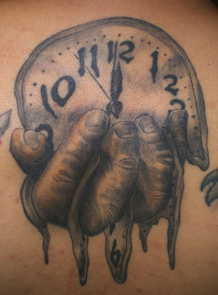 Tattoos New Jersey Melting Clock click to view large image