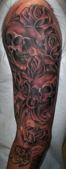 Tattoos Skull tattoos Skulls and Roses click to view large image
