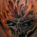 tattoo galleries/ - Flaming Skull Tattoo - 48738