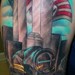 tattoo galleries/ - 9/11 Memorial Towers With Fire Fighter