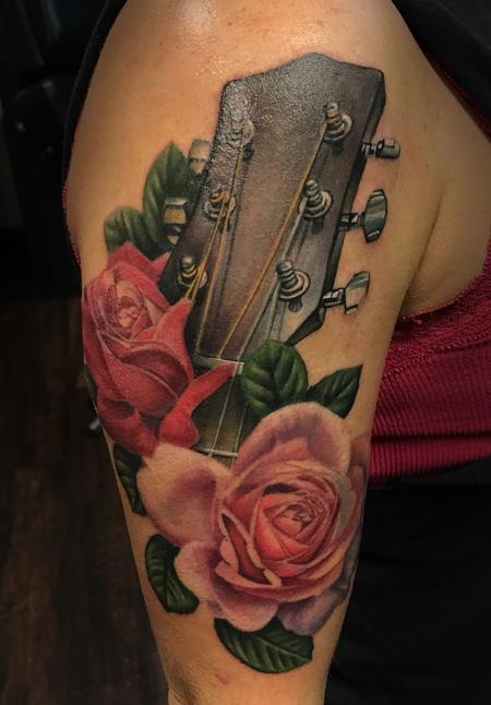 Tattoos - Guitar and Roses - 125437