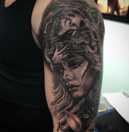 Tattoos - Black and Gray Portrait - 131848