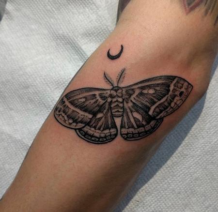 Tattoos - Blackwork Moth - 132650