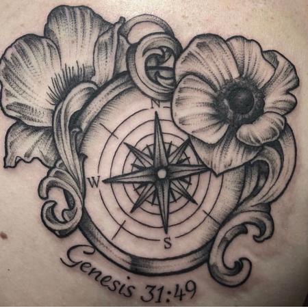 Tattoos - Blackwork Compass - 132917