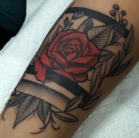 Tattoos - Blackwork Floral Forearm - 133522