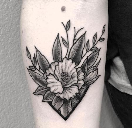 Tattoos - Blackwork Floral - 133745