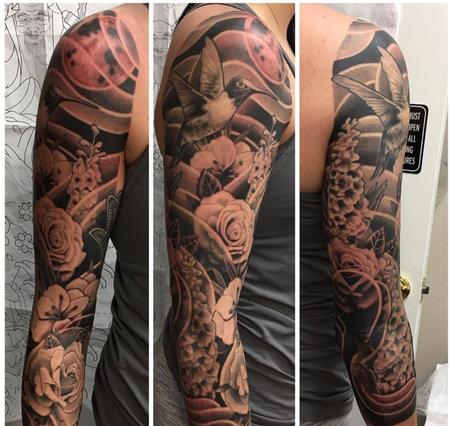 Tattoos - Black & Gray 3/4 Sleeve - 132054