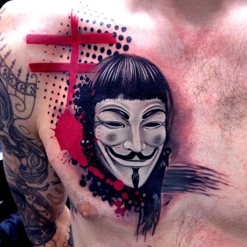 trash polka style v for vendetta tattoo guy fawkes mask trash polka style v for vendetta tattoo guy fawkes mask