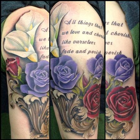 david mushaney tattoos tattoos half sleeve roses and david mushaney tattoos tattoos half sleeve roses and