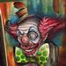 Tattoos - Creepy Clown Watercolor Painting - 79853