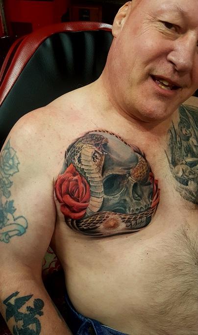 Tattoos - skull and snake - 130320