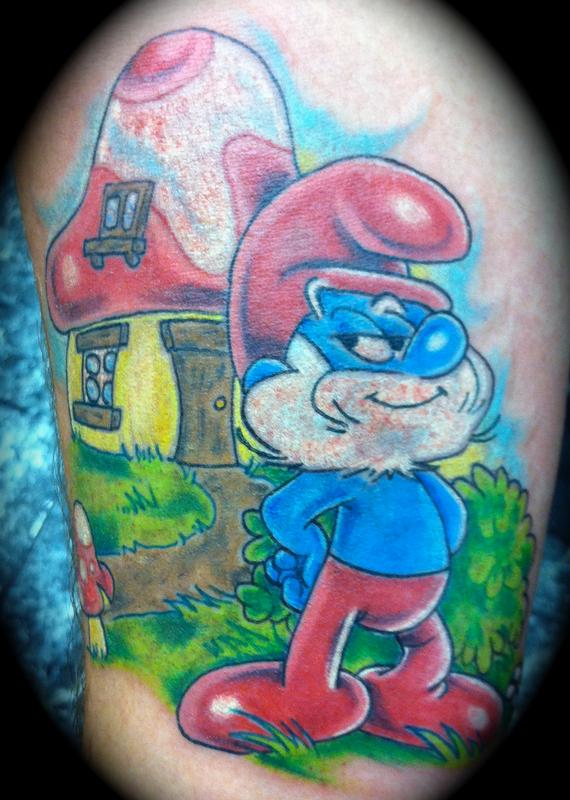 papa smurf by shannon tattoonow papa smurf by shannon tattoonow