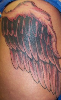 Pink Wings Tattoo