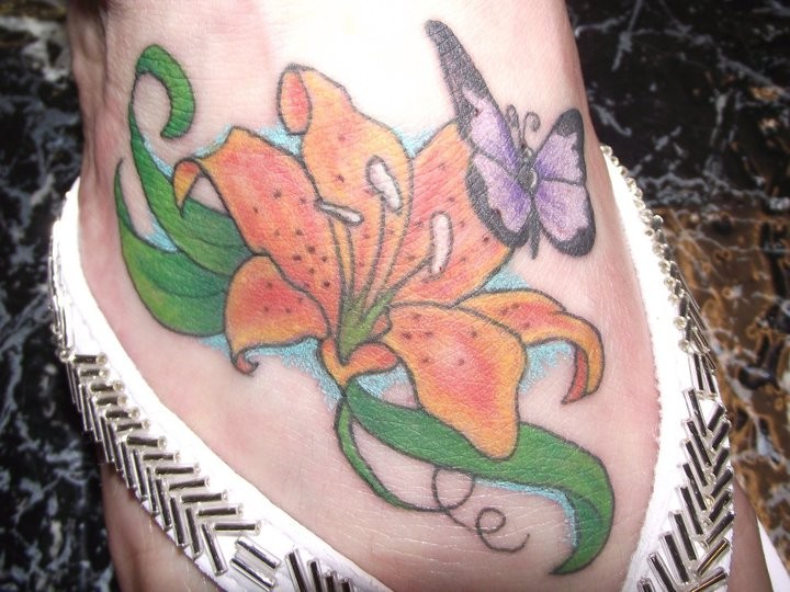 Tattoos - Lily Foot - 51072