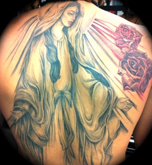 mother mary tattoo. Tattoos Religious. Mother Mary