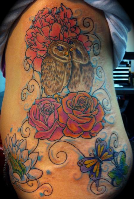 Tattoos Flower Side owls Now viewing image 6 of 42 previous next