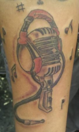 Tattoos - Bob - old school mic