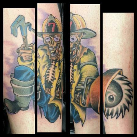 Tattoos - Skull Fireman - 73430