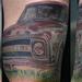 Tattoos - Color Realistic Truck Tattoo - 65837