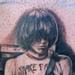 Guitar Playing Portrait Tattoo Thumbnail